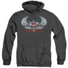 Image for Superman Heather Hoodie - Chrome Wings Shield