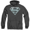 Image for Superman Heather Hoodie - Chrome Shield