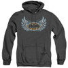 Image for Batman Heather Hoodie - Steel Wings Logo