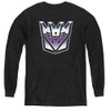 Image for Transformers Youth Long Sleeve T-Shirt - Decepticon Airbrush Logo