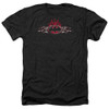 Image for Batman Heather T-Shirt - Steel Flames Logo