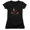 Image for Batman Girls V Neck T-Shirt - Straight Jacket