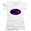 Image for Batman Girls V Neck T-Shirt - Split Symbol