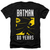 Image for Batman Heather T-Shirt - 80 Years Silhouette