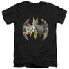 Image for Batman T-Shirt - V Neck - Collage Shield