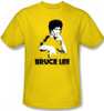 Image Closeup for Bruce Lee T-Shirt - Yellow Splatter Suit