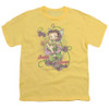 Image for Betty Boop Youth T-Shirt - Flower Vine Fairy