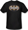 Image Closeup for Batman T-Shirt - Steel Fire Shield Logo