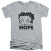 Image for Betty Boop V Neck T-Shirt - Boop Nope