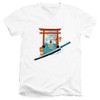 Image for Anime V Neck T-Shirt - Tori Gate With Sword