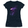 Image for Outer Space Girls T-Shirt - Haley's Comet Navy