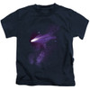 Image for Outer Space Kids T-Shirt - Haley's Comet Navy