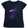 Image for Outer Space Womans T-Shirt - Haley's Comet Navy