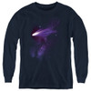 Image for Outer Space Youth Long Sleeve T-Shirt - Haley's Comet Navy