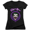 Image for Batman Girls V Neck T-Shirt - Joker Face Spiral