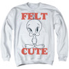 Image for Looney Tunes Crewneck - Tweetie Pie Felt Cute