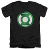 Image for Green Lantern V Neck T-Shirt - Hot Rod Logo