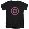 Image for Green Lantern V Neck T-Shirt - Pink Emblem