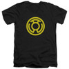 Image for Green Lantern V Neck T-Shirt - Yellow Emblem