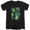 Image for Green Lantern V Neck T-Shirt - Earth Sector