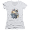 Image for Lord of the Rings Girls V Neck - Collage of Evil