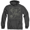 Image for Lord of the Rings Heather Hoodie - Map of M.E.