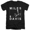 Image for Miles Davis V Neck T-Shirt - Monochrome