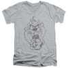 Image for Looney Tunes T-Shirt - V Neck - Faded Taz