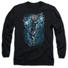 Image for Justice League of America Long Sleeve Shirt - Black Lightning Bolts