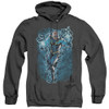 Image for Justice League of America Heather Hoodie - Black Lightning Bolts