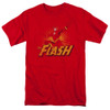 Image for Justice League of America Flash Rough Distress T-Shirt