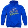 Image for Justice League of America Hoodie - Superman Rough Distress