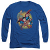 Image for Justice League of America Long Sleeve Shirt - Superman Collage