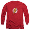 Image for Justice League of America Long Sleeve Shirt - Destroyed Flash Logo