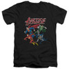 Image for Justice League of America V Neck T-Shirt - Pixel League