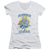 Image for Justice League of America Girls V Neck - Let's Do This