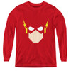 Image for Justice League of America Flash Head Youth Long Sleeve T-Shirt