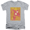 Image for Justice League of America V Neck T-Shirt - Simple Flash Poster