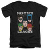 Image for Justice League of America V Neck T-Shirt - Head of States