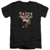 Image for Justice League of America V Neck T-Shirt - Roll Call