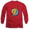 Image for Justice League of America Long Sleeve Shirt - Tie Dye Flash Logo