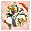 Image for Kung Fu Panda Face Bandana -Kung Fu Group