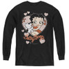 Image for Betty Boop Youth Long Sleeve T-Shirt - Classic Kiss