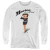 Image for Betty Boop Youth Long Sleeve T-Shirt - Marine Boop
