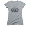 CSI Girls V Neck T-Shirt - Distressed Logo
