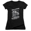 Image for Mighty Mouse Girls V Neck T-Shirt - Mighty Gunshow