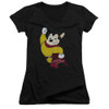 Image for Mighty Mouse Girls V Neck T-Shirt - Classic Hero