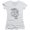 Image for Mighty Mouse Girls V Neck T-Shirt - Protect And Serve