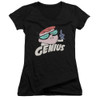 Image for Dexters Laboratory Girls V Neck T-Shirt - Genius