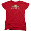 Image for Chevy Woman's T-Shirt - Red Chevy Bowtie Stacked